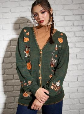 Her Universe Disney Winnie The Pooh Halloween Cardigan, , hi-res